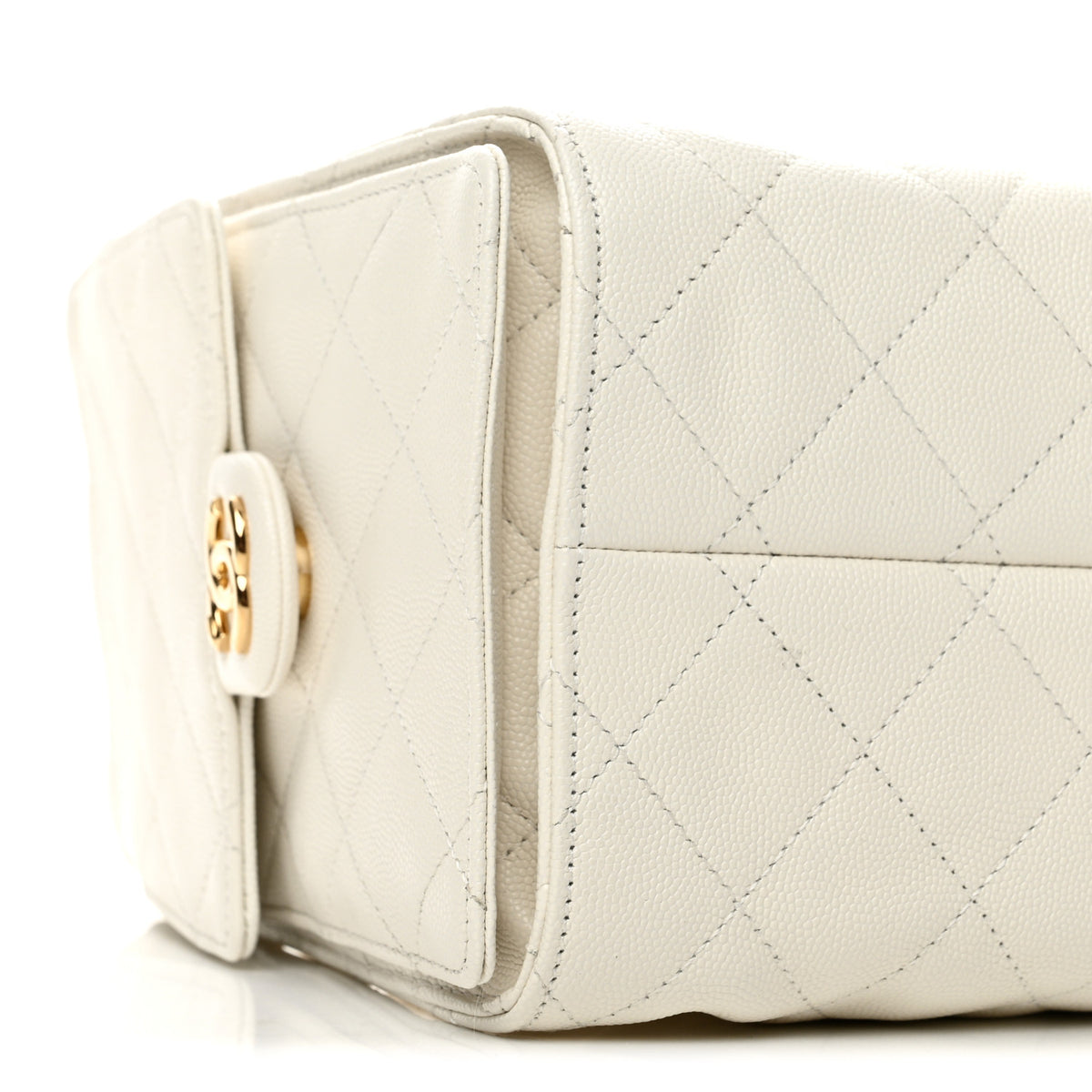 Chanel Caviar Quilted Small Chanel 25 Handbag White 9 of 10