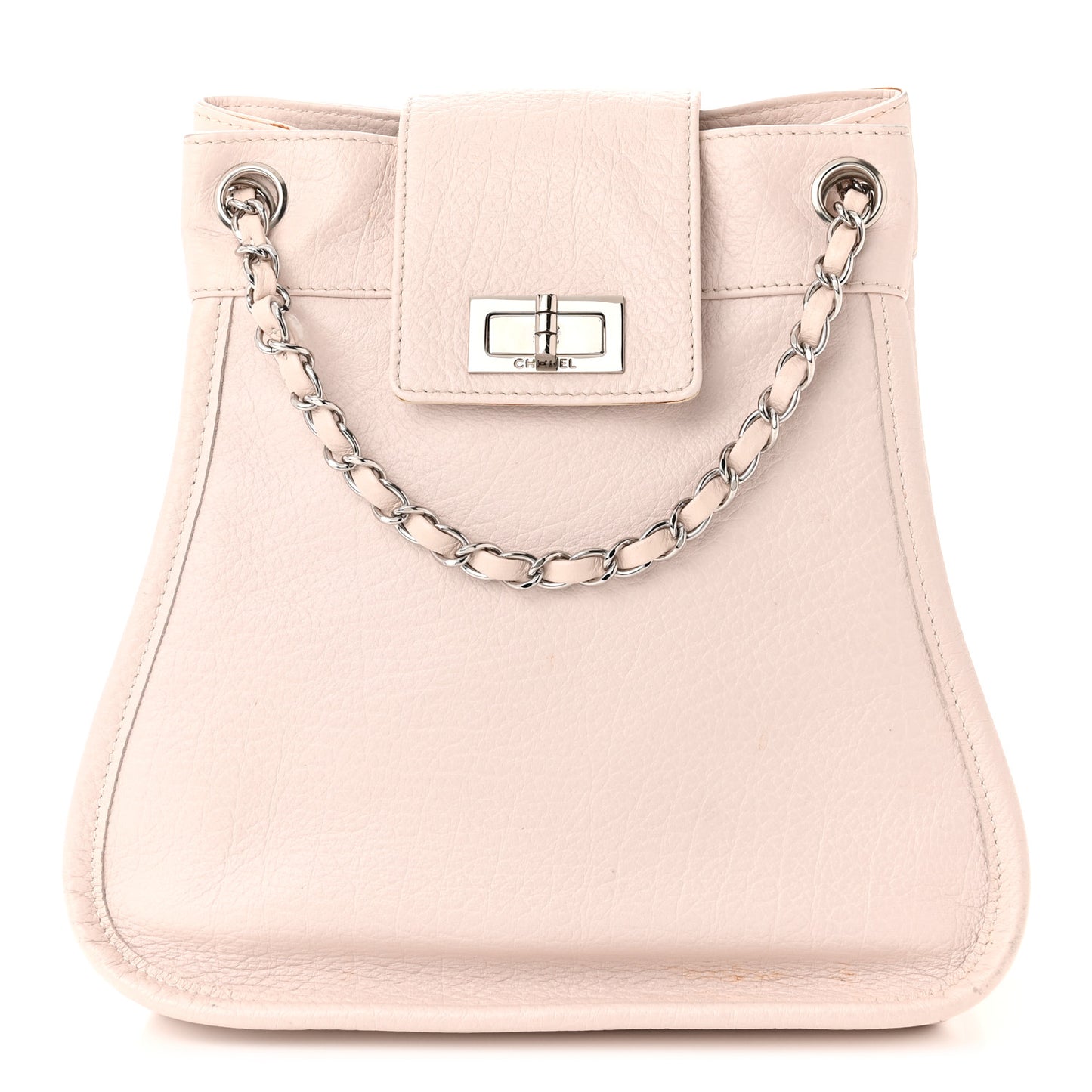 Calfskin Mademoiselle Shoulder Bag Light Pink