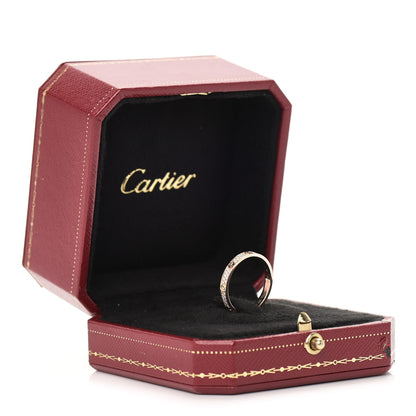 Cartier 18K Pink Gold Diamond 2.6mm LOVE Paved Band Ring 54 6.75 6 of 6