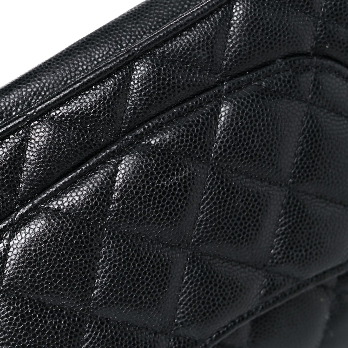 Caviar Quilted My Everything Wallet On Chain WOC Black