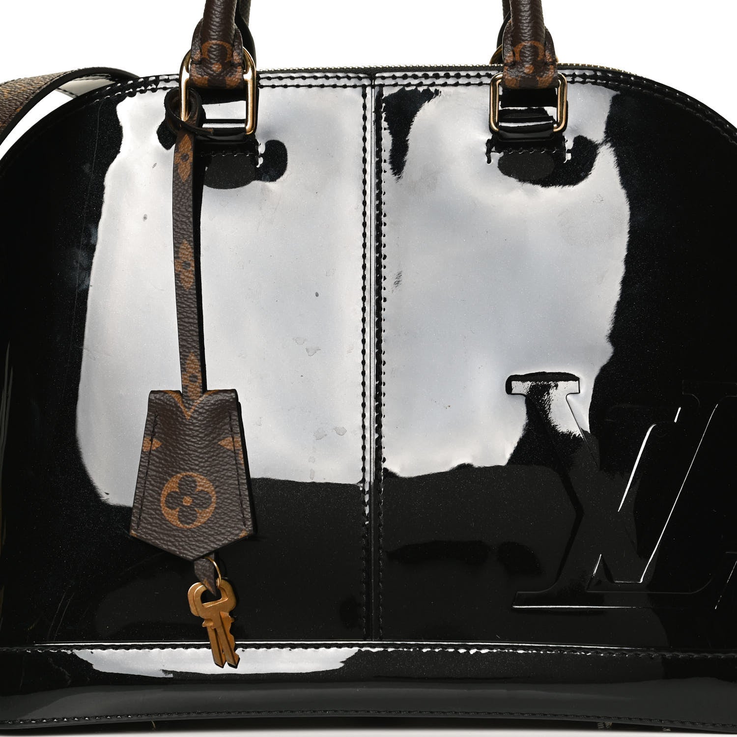 Louis Vuitton Patent Monogram Alma PM Black 9 of 12