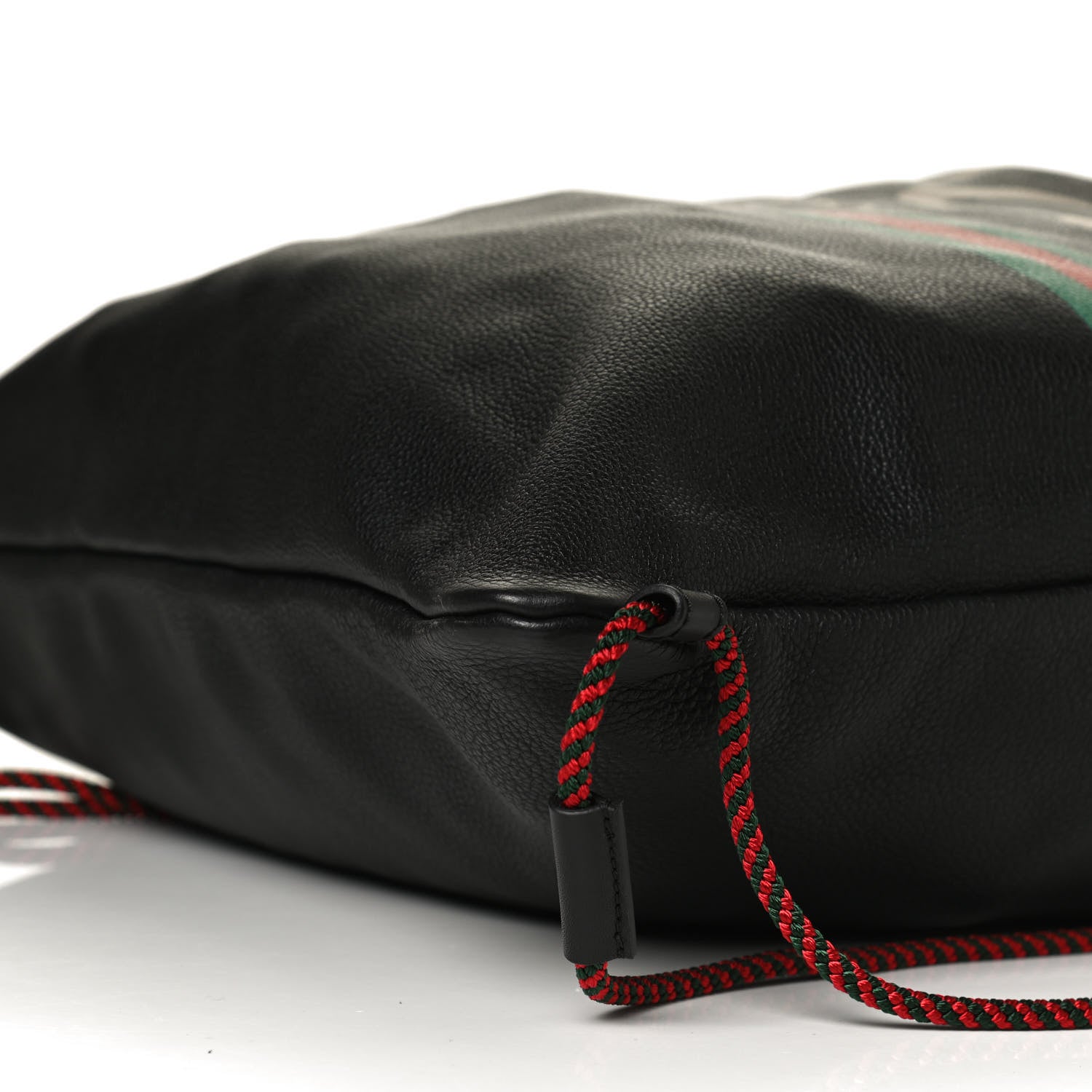 Gucci Calfskin Logo Drawstring Backpack Black 10 of 12