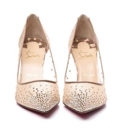 Christian Louboutin Crystal Strass Follies 85 Pumps 39.5 Gold 3 of 10