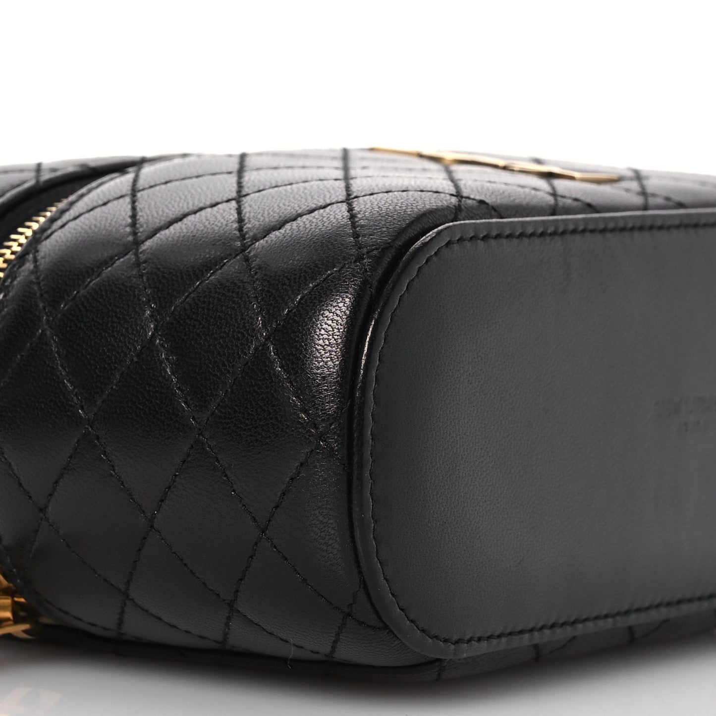 Lambskin Quilted Mini Gaby Vanity Case Black