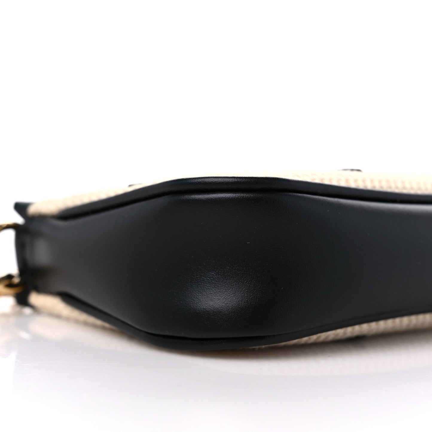 Cotton Monogram Giant Mini Pochette Accessories Beige Black
