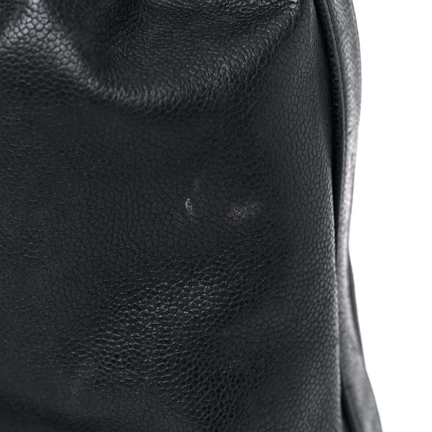 Caviar Drawstring Shoulder Bag Black