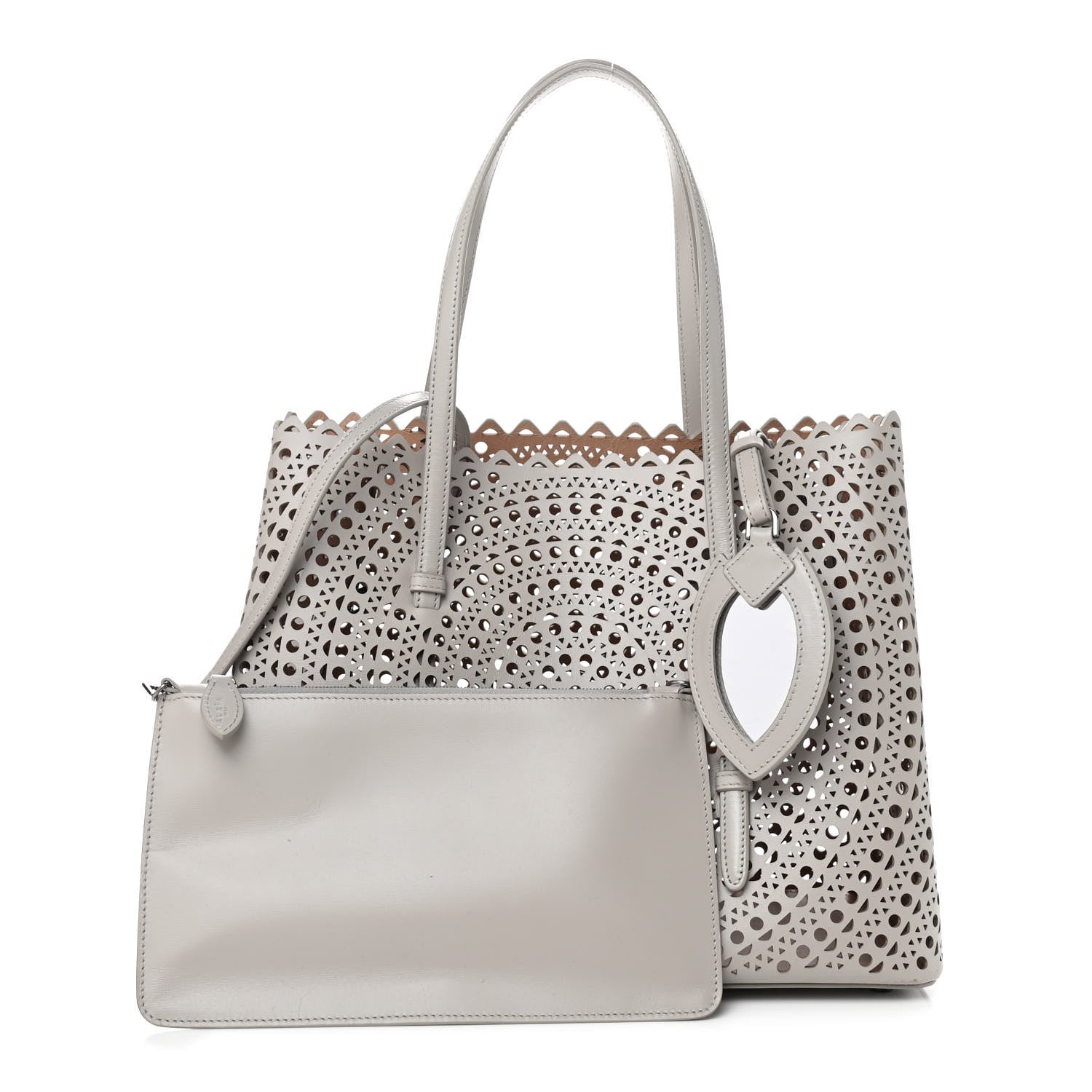 Alaia Lux Calfskin Vienne Mina 32 Bag Perle 1 of 9