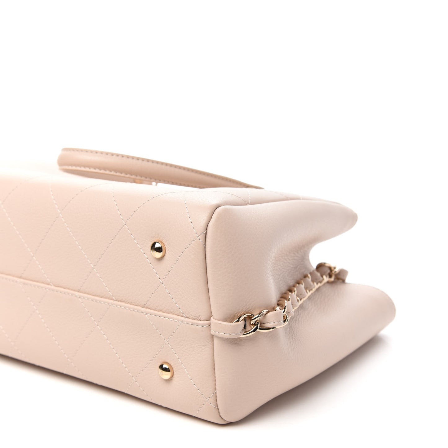 Bullskin Stitch Small Shopping Tote Light Pink