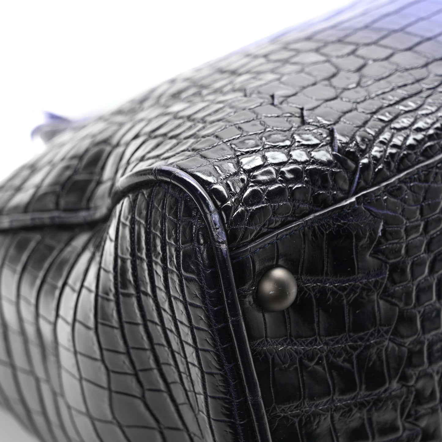 Crocodile Boston Purple Black