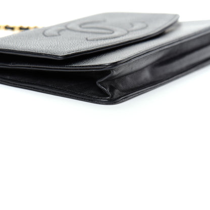 Chanel Caviar Timeless CC Wallet On Chain WOC Black 6 of 11