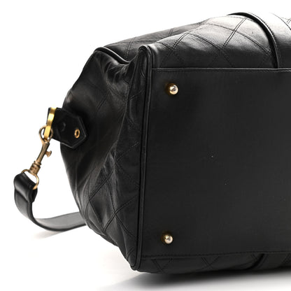 Chanel Calfskin Stitched CC Boston Black 11 of 15