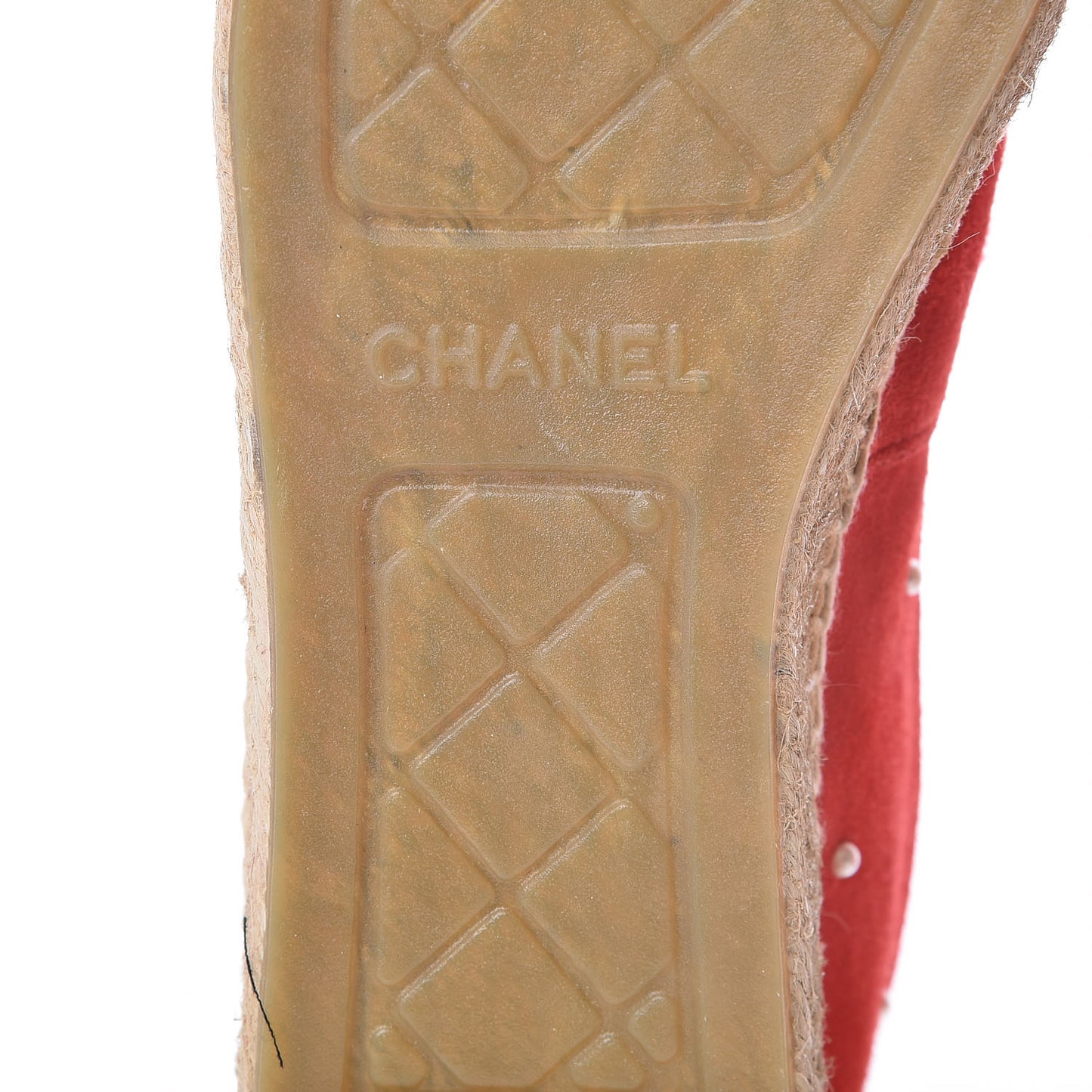 Suede Pearl CC Espadrilles 40 Red