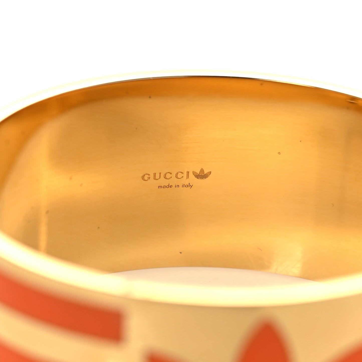 X ADIDAS Metal Enamel Cuff Bracelet S Orange