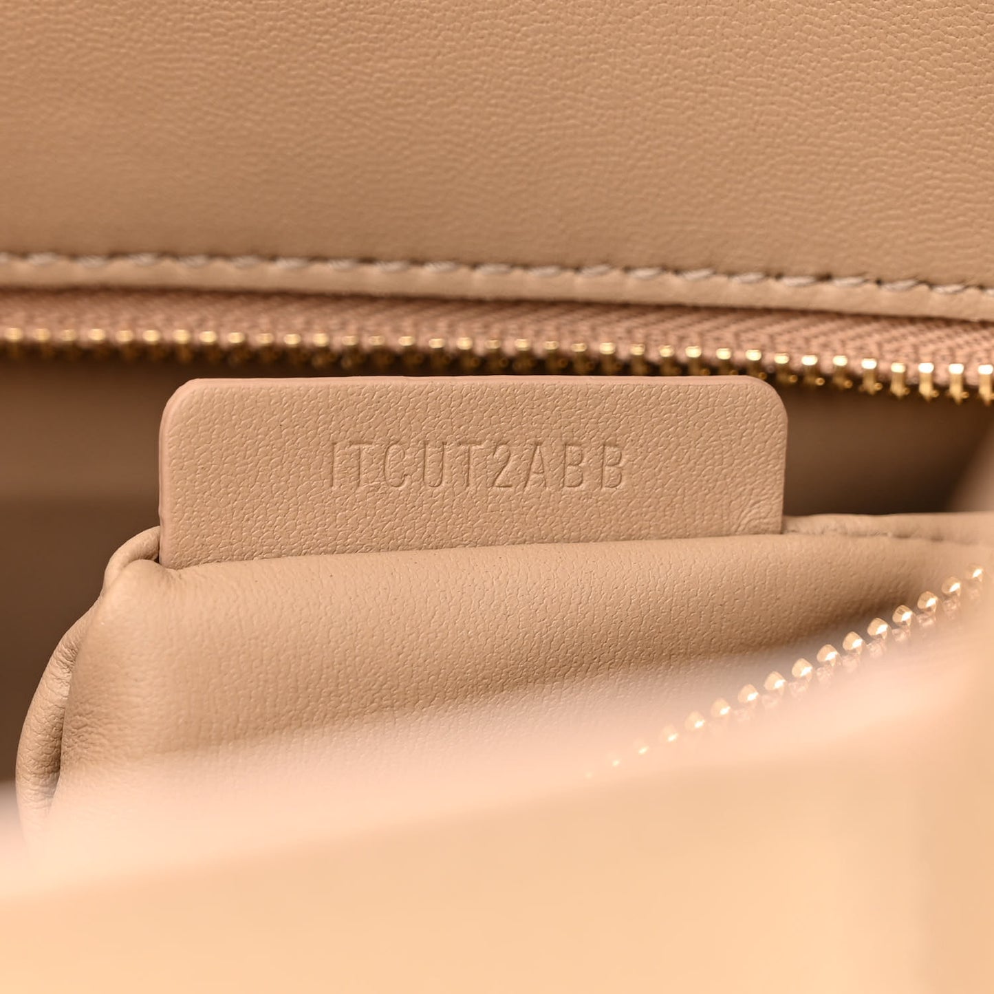 Grained Calfskin Small Frances Tote Oat Beige