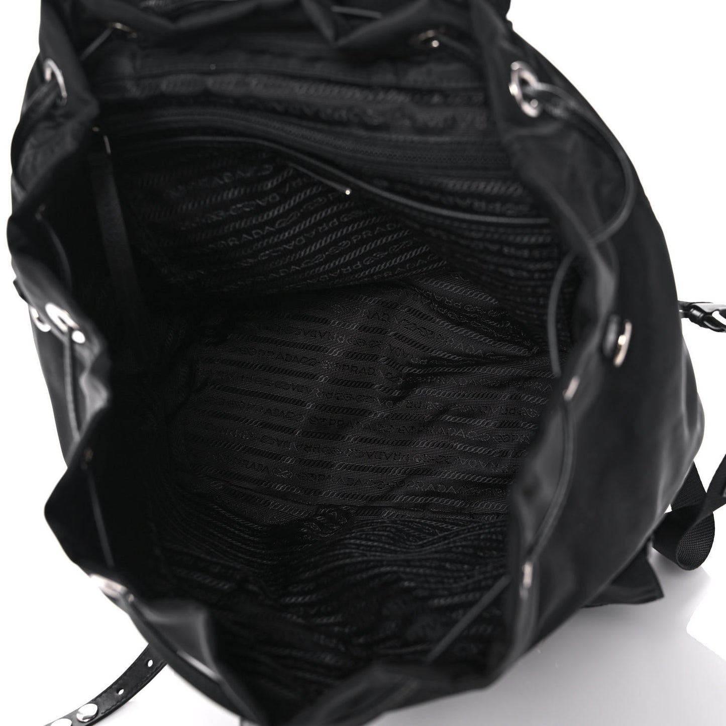 Nylon New Vela Studded Backpack Black