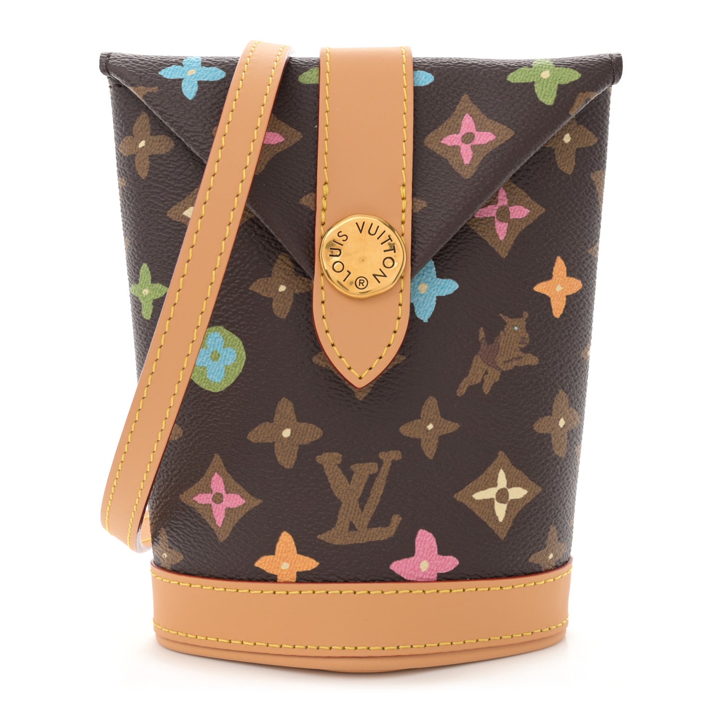 X TYLER THE CREATOR Monogram Craggy Envelope Pouch Chocolate