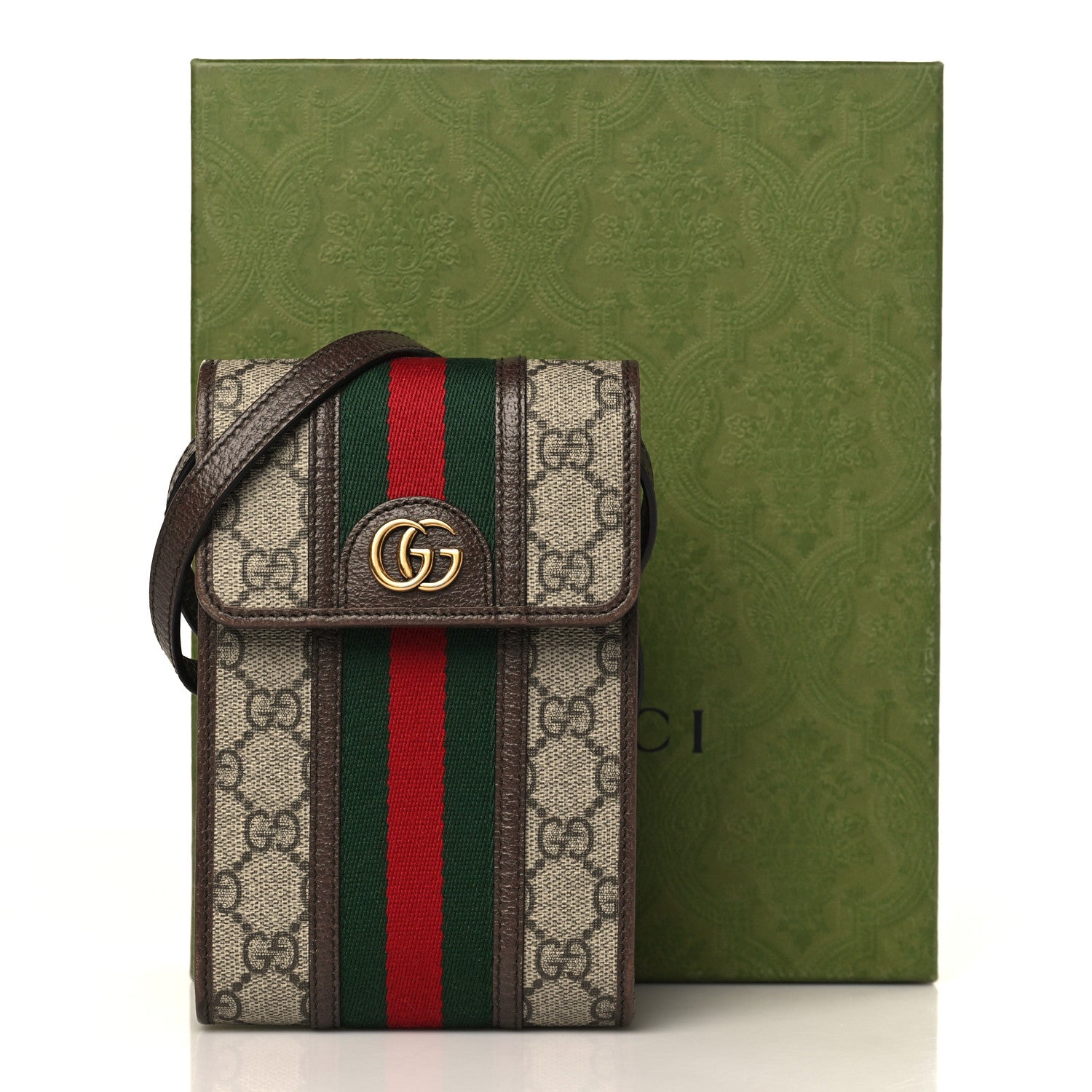 Gucci GG Supreme Monogram Web Mini Ophidia Crossbody Bag Beige New Acero 10 of 10