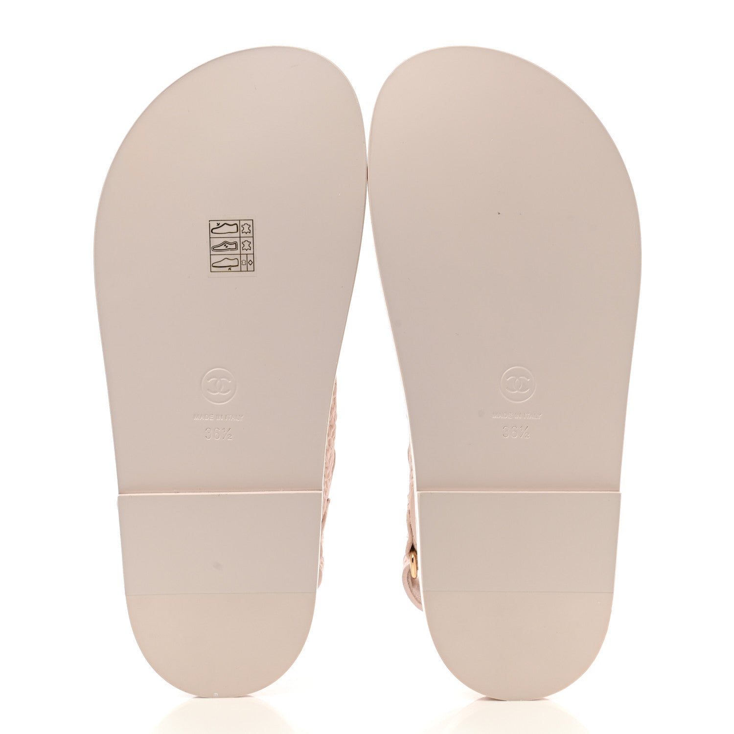 Chanel Calfskin Printed Velcro Dad Sandals 36.5 Pink 5 of 9
