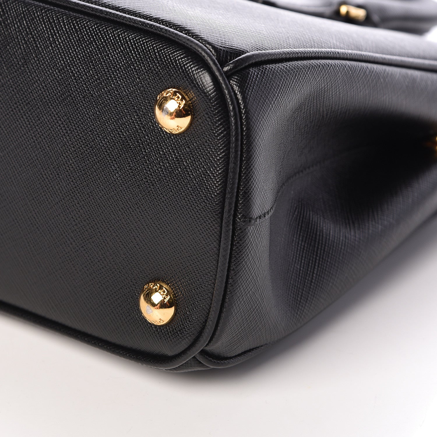 Prada Saffiano Mini Galleria Double Zip Tote Black 9 of 9