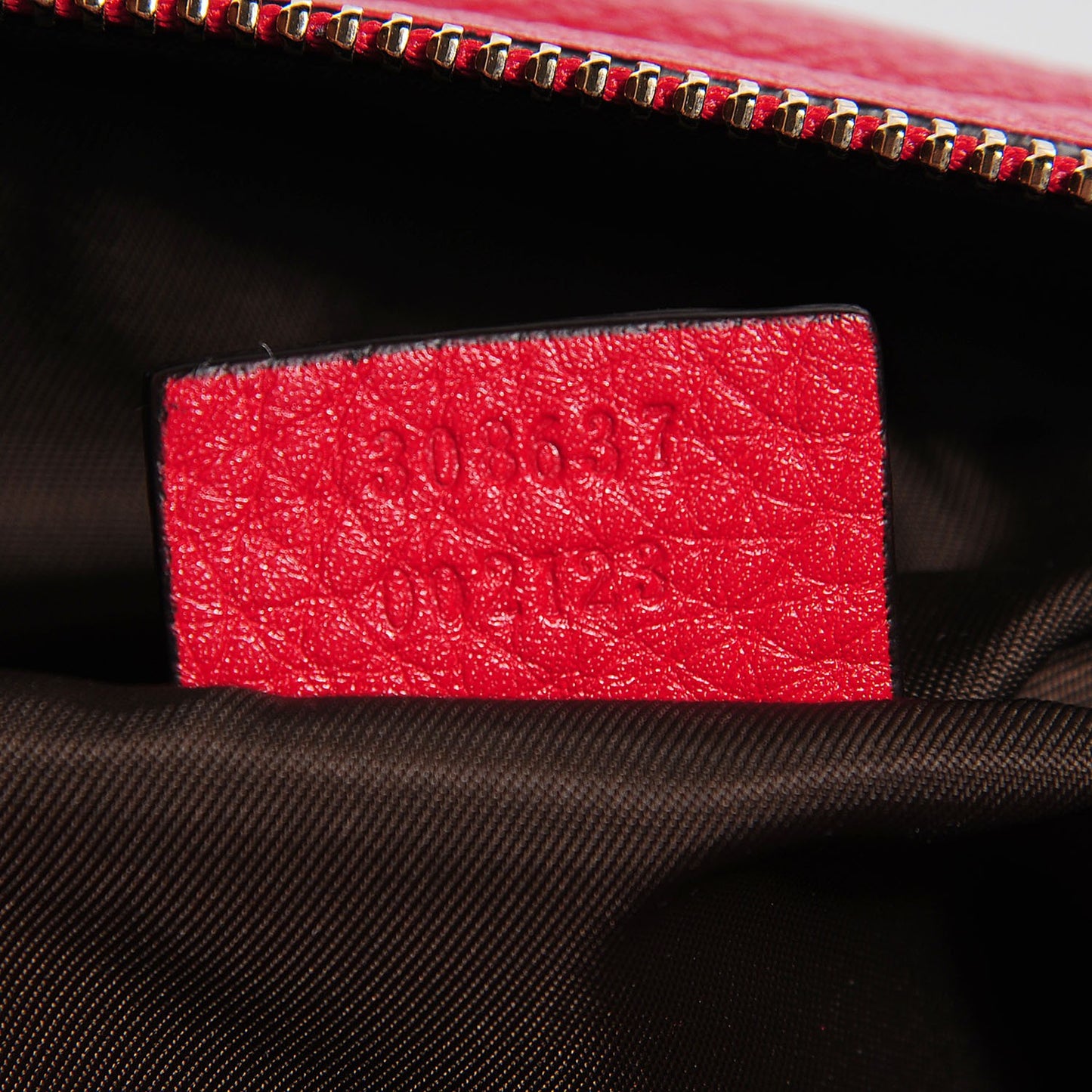 Pebbled Calfskin Large Soho Cosmetic Case Red