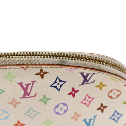Louis Vuitton Monogram Multicolor Cosmetic Pouch White Litchi 7 of 8