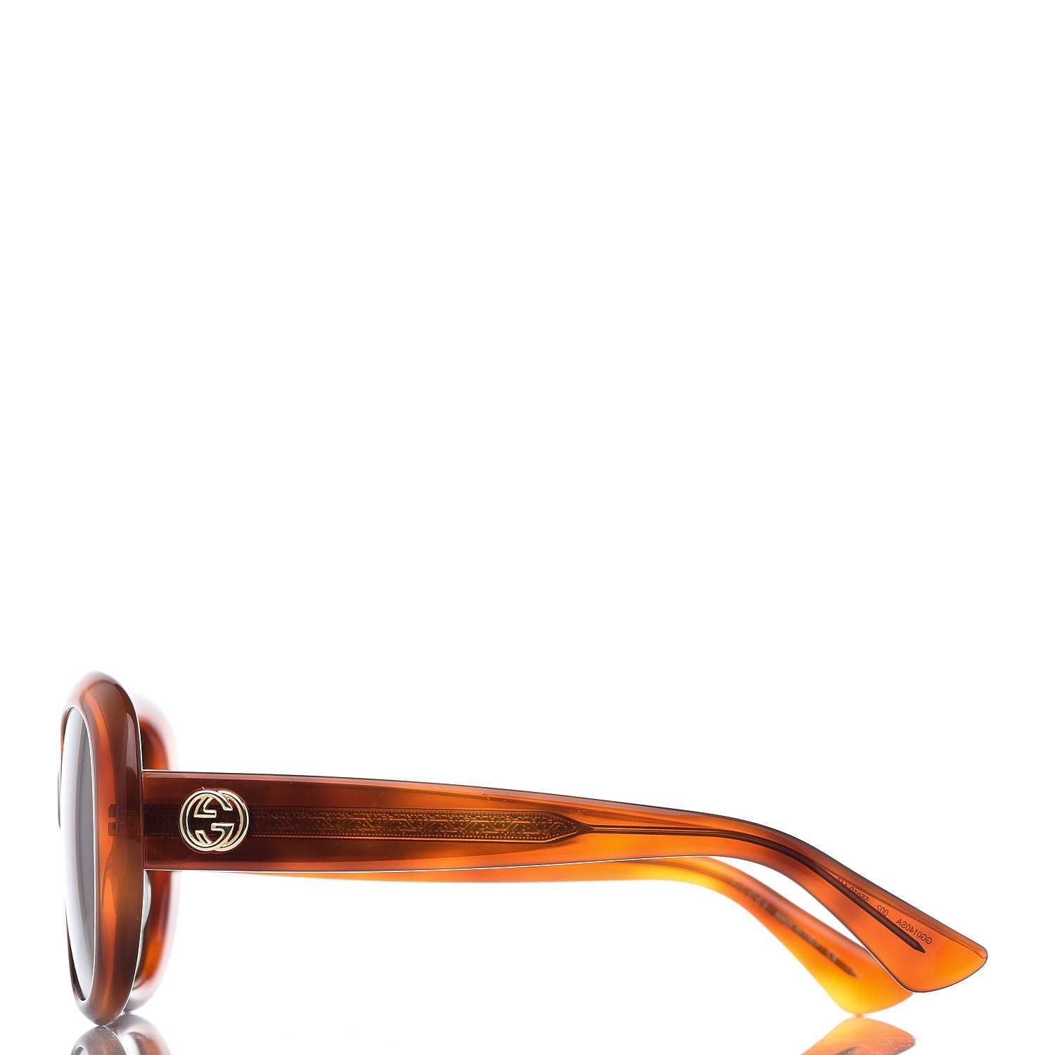 Gucci Round Sunglasses GG0140SA Avana Green 3 of 7