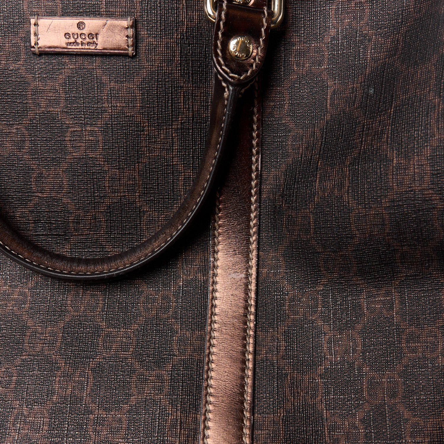 Gucci GG Supreme Monogram Medium Joy Boston Dark Brown Bronze 12 of 16