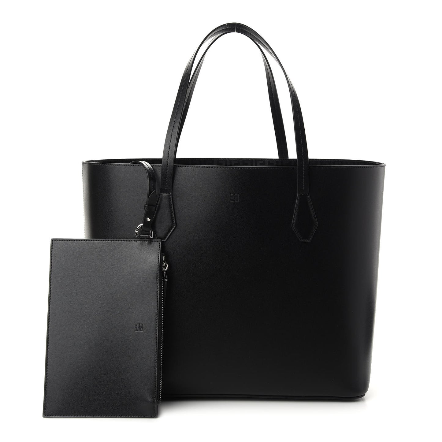 Smooth Calfskin Wing Shopping Bag Black