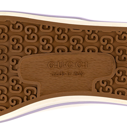 Gucci Monogram Jumbo GG Web Womens 1977 Tennis Sneakers 37.5 Beige Lapis Mystic White 6 of 8