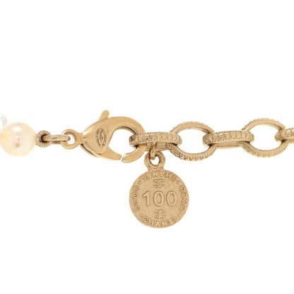 Chanel Pearl CC 100th Anniversary Necklace Light Gold 5 of 6