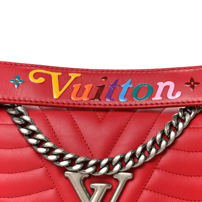 Louis Vuitton Calfskin New Wave Chain MM Ecarlate 10 of 12