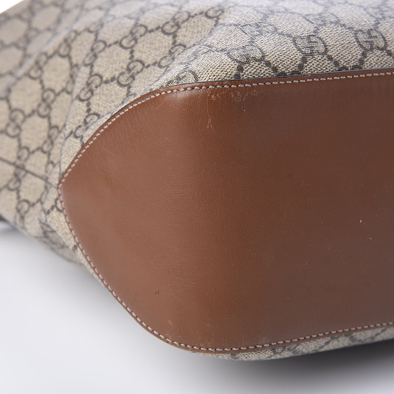 Gucci GG Supreme Monogram Large Linea A Hobo Light Brown 10 of 11