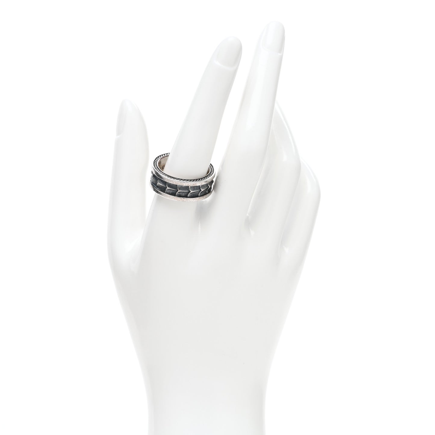 Sterling Silver Armory Band Ring 61 9.5