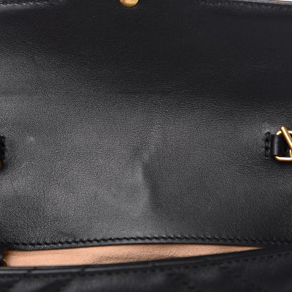 Gucci Calfskin Matelasse Super Mini GG Marmont Shoulder Bag Black 10 of 12