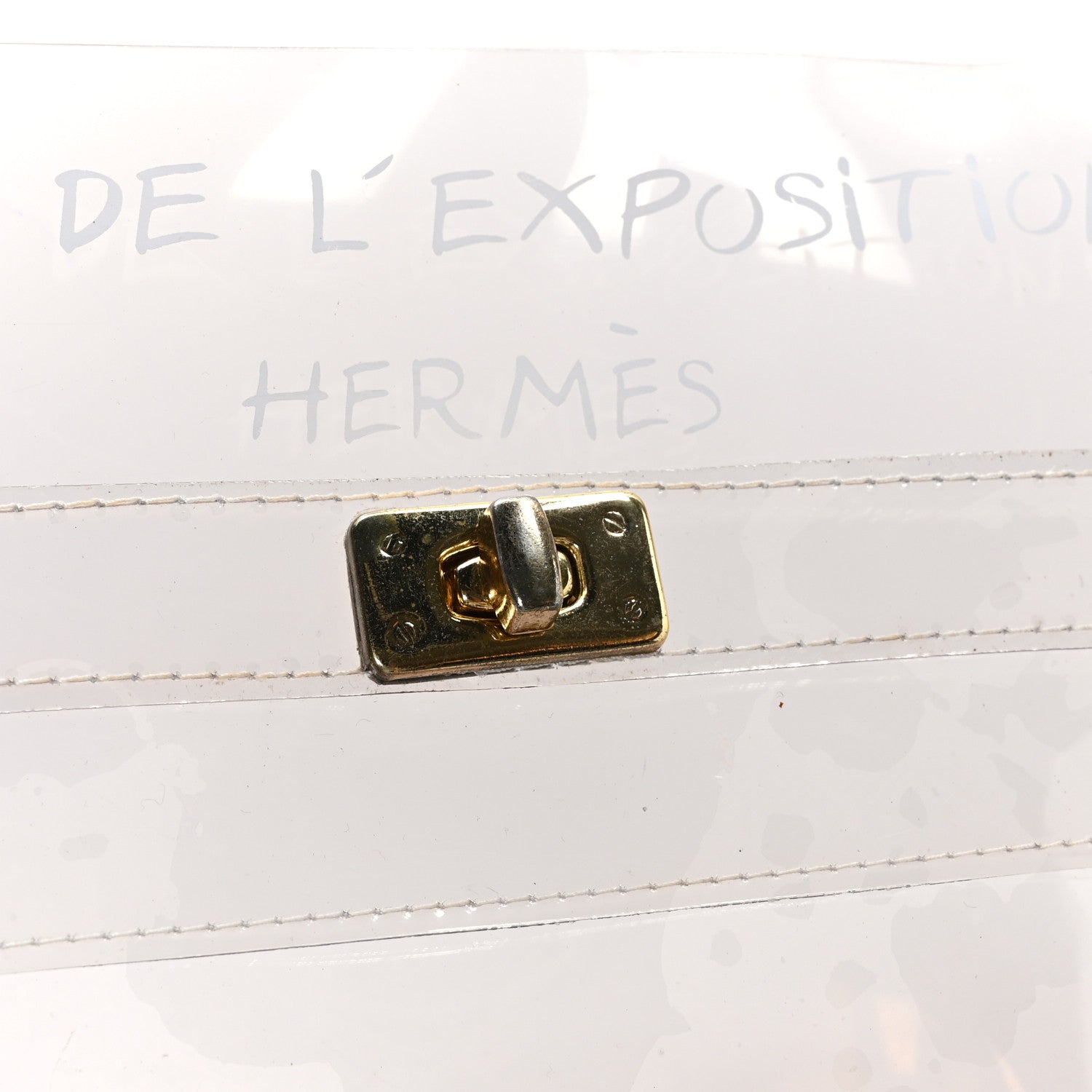 Hermes Vinyl Souvenir De L'Exposition Kelly Transparent 9 of 9