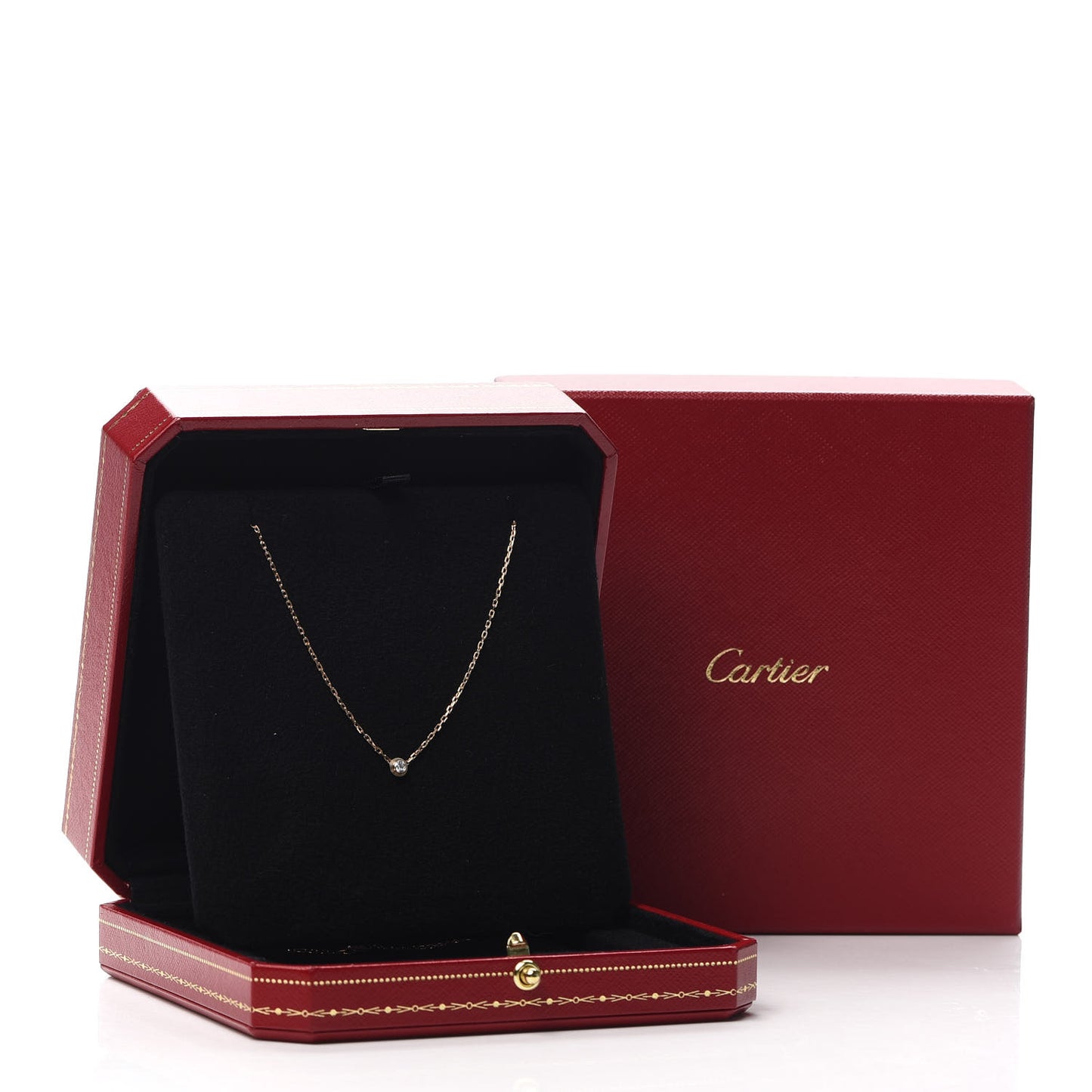 18K Pink Gold Diamond SM D'Amour Pendant Necklace
