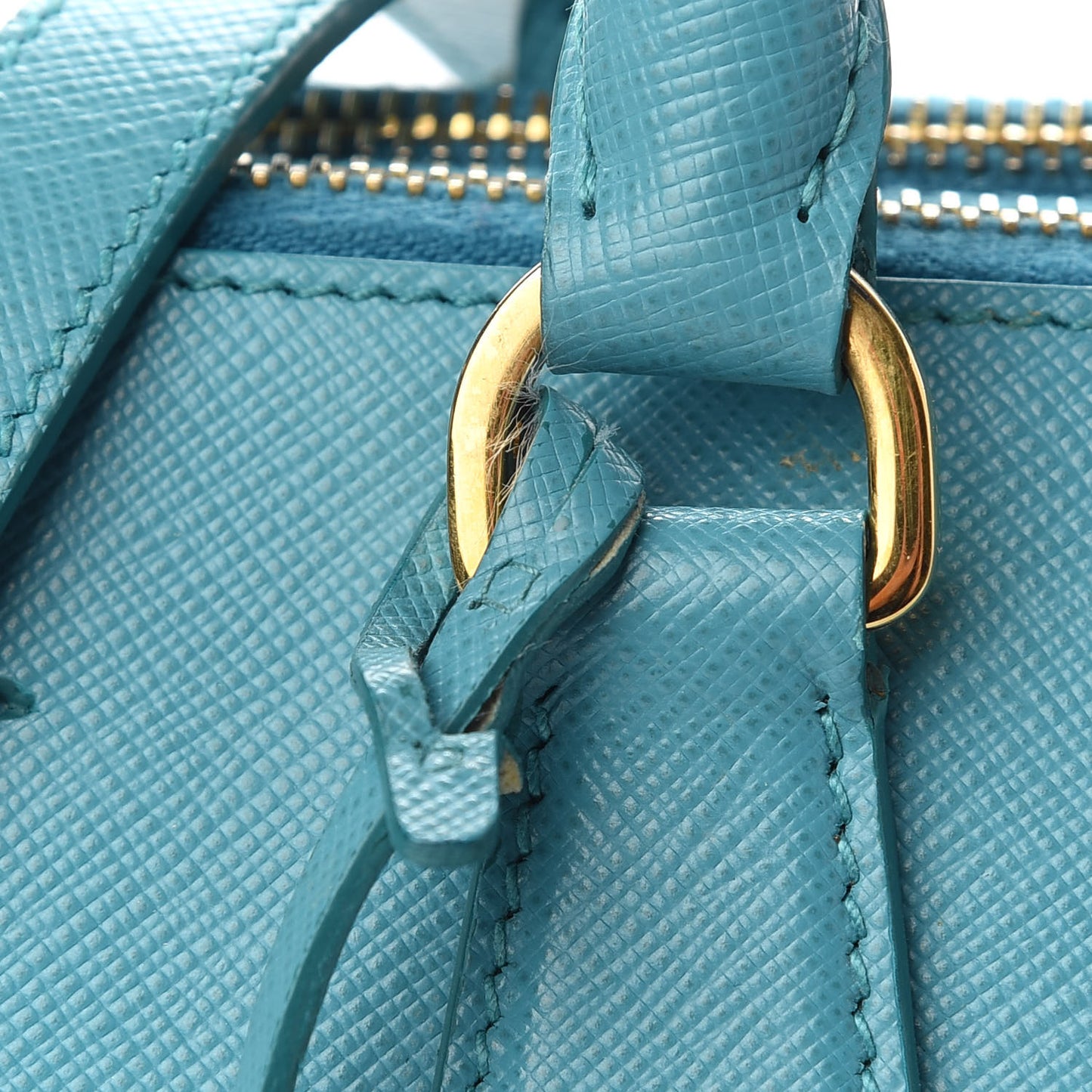 Saffiano Medium Galleria Double Zip Tote Turchese