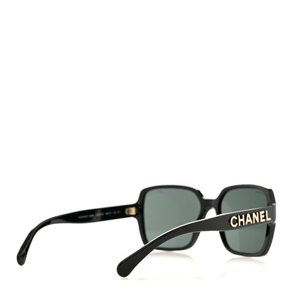 Chanel Acetate Polarized Square Sunglasses 5408 Black 4 of 8