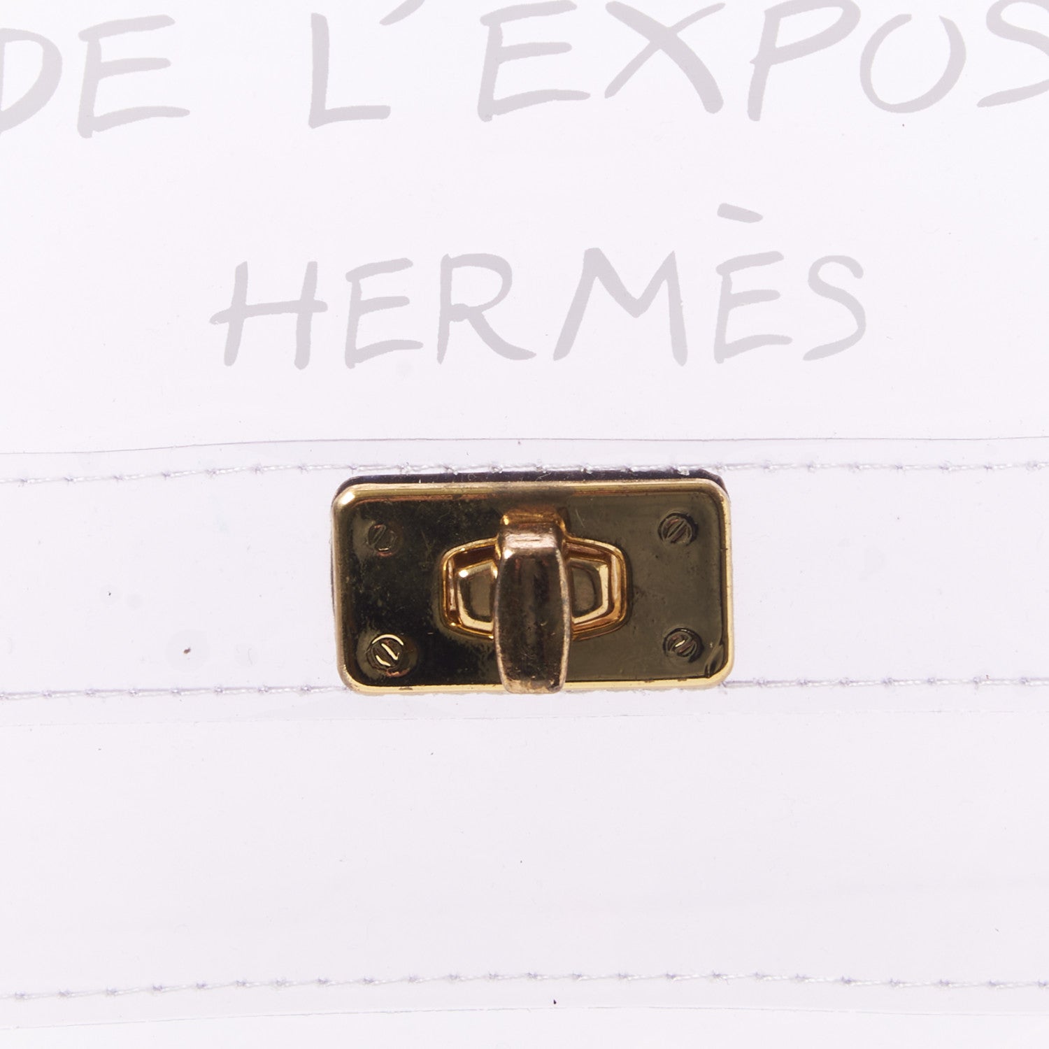 Hermes Vinyl Souvenir De L'Exposition Kelly Transparent 7 of 7
