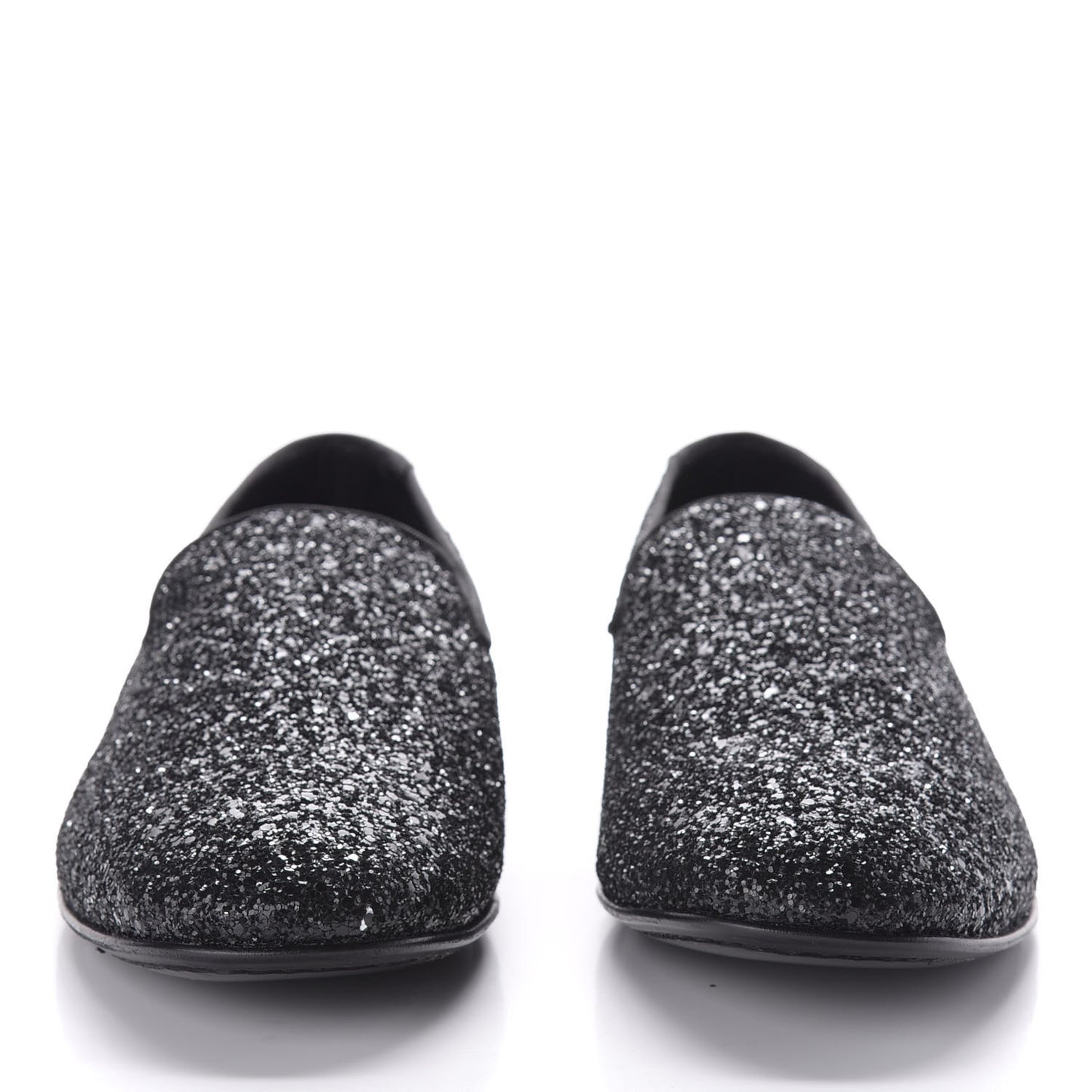 Calfskin Glitter Mens Thame Loafers 43.5 Black