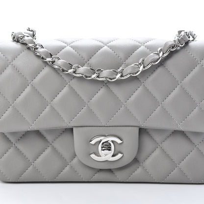 Chanel Lambskin Quilted Mini Rectangular Flap Grey 8 of 12