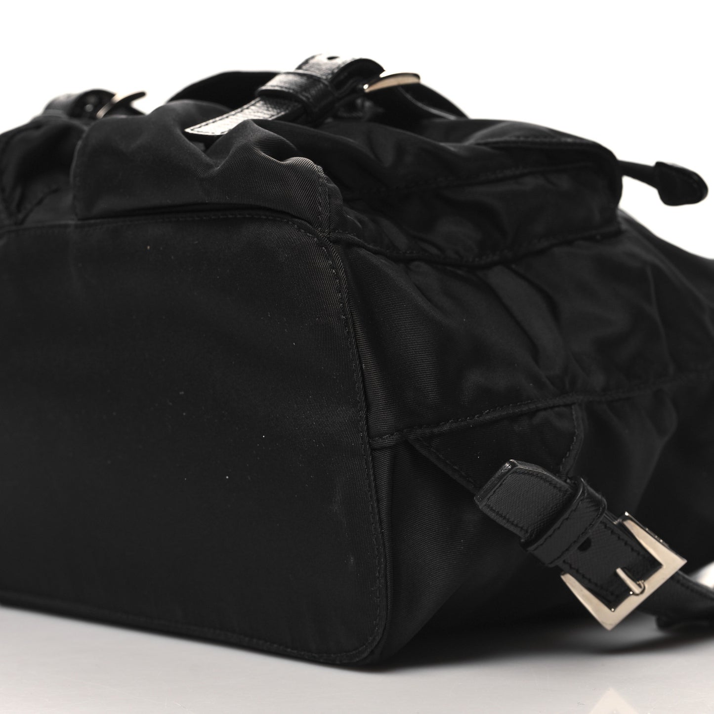 Tessuto Nylon Saffiano Small Backpack Black