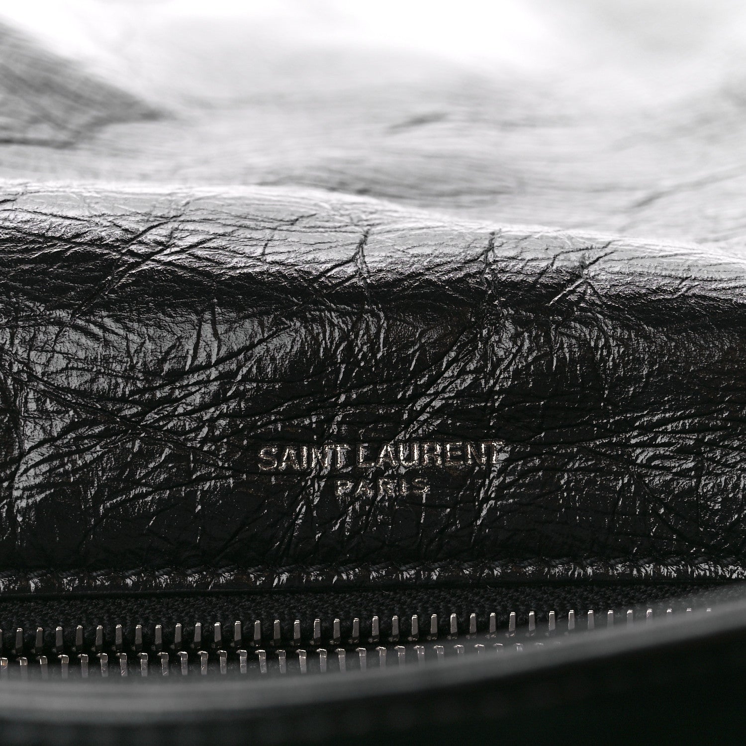 Saint Laurent Crinkled Calfskin Matelasse Monogram Medium Niki Chain Satchel Black 6 of 12