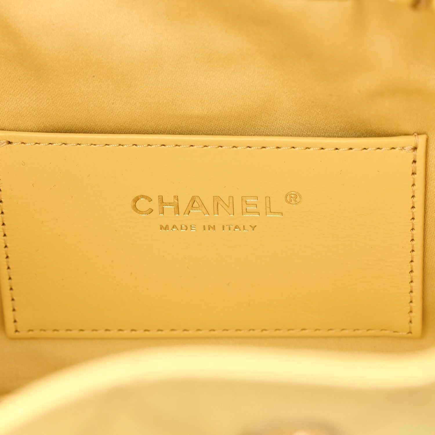 Chanel Caviar Quilted Mini Chanel 25 Handbag Yellow 6 of 11
