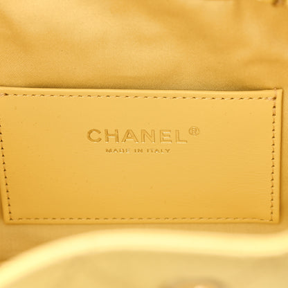 Chanel Caviar Quilted Mini Chanel 25 Handbag Yellow 6 of 11