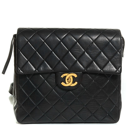 Chanel Lambskin Quilted Backpack Black 1 of 8