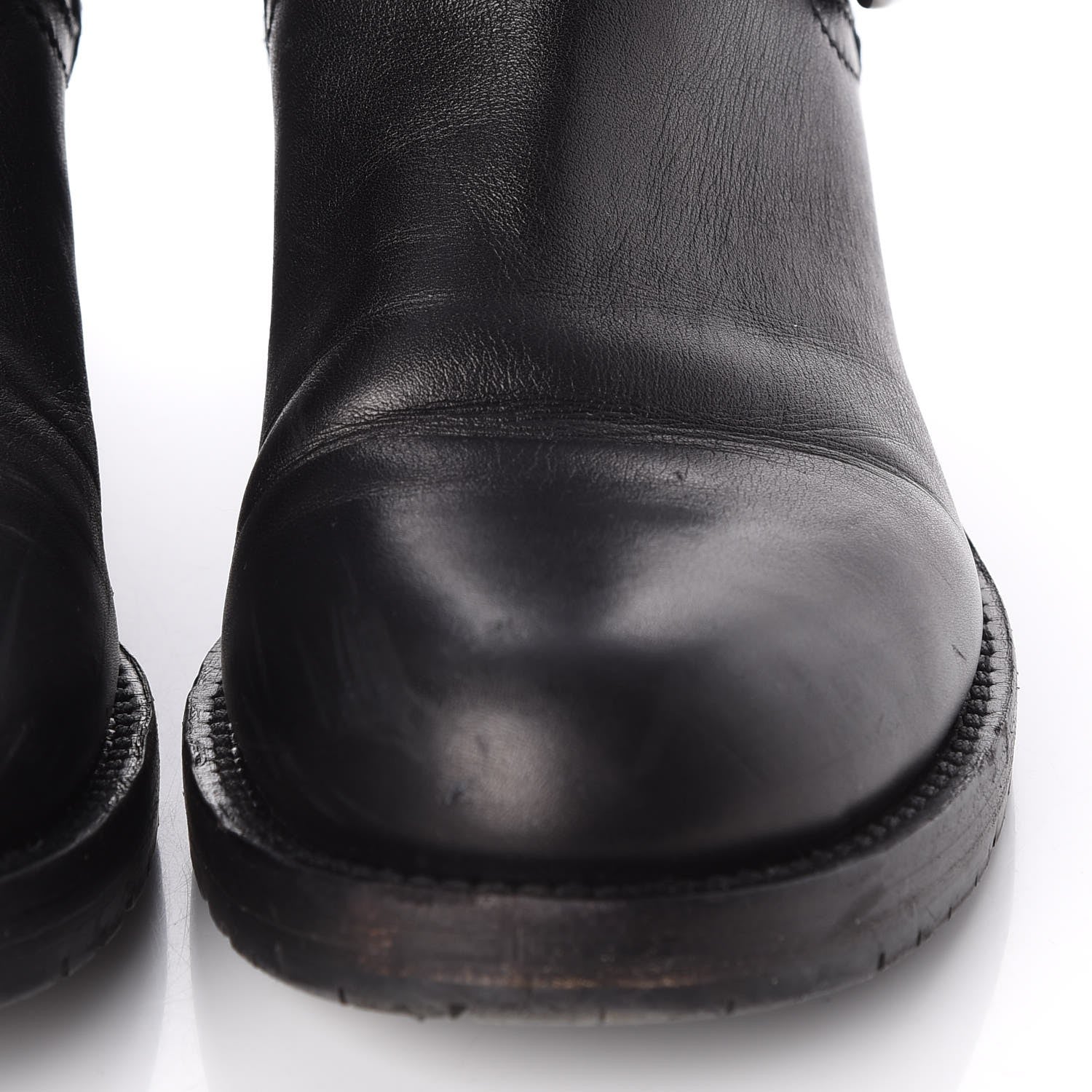 Valentino Garavani Calfskin Rockstud 30mm Biker Boots 38 Black 12 of 22