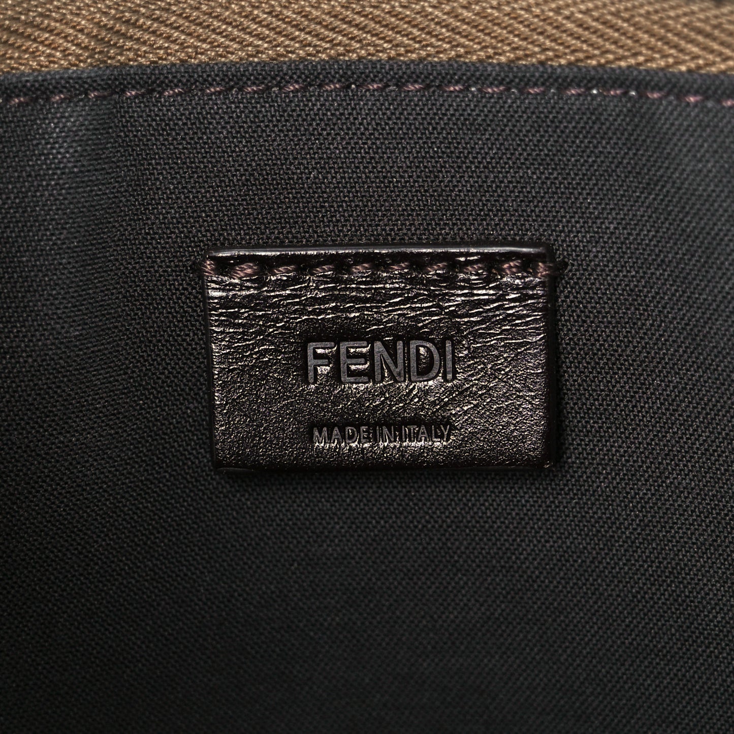 Vitello King Jacquard FF 1974 Medium Flat Pouch Tobacco Moro Sand