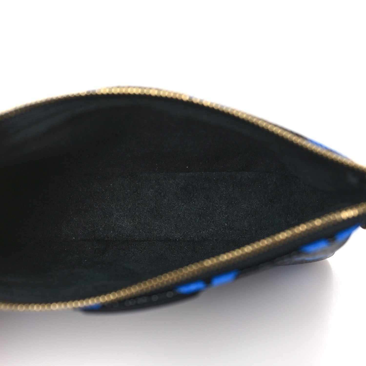 Louis Vuitton Colored Monogram Mini Pochette Accessories Blue Black 6 of 9