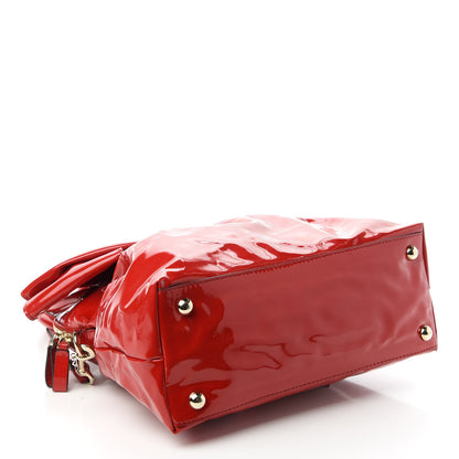 Valentino Garavani Patent Lacca Bow Dome Tote Red 4 of 12